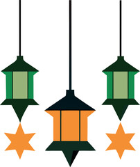 vector illustration of a lantern