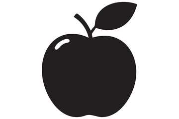 Apple icon symbol silhouette design isolated Vector illustration
