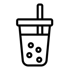 Bubble tea icon vector illustration. Boba drink vector.