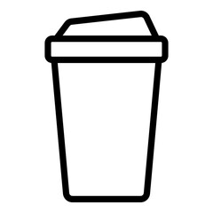 drinks cup icon vector illustration. Takeaway drinks cup.