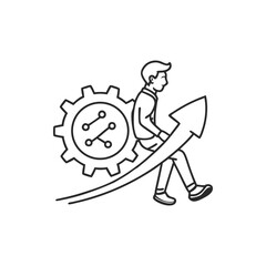 hand drawn vector illustration of a cartoon character