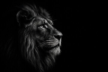 Naklejka premium lion head portrait