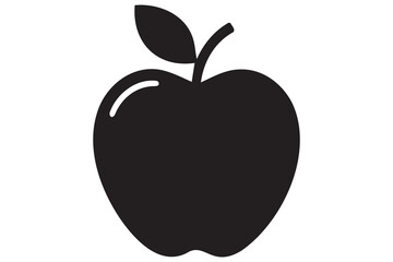 Apple icon symbol silhouette design isolated Vector illustration
