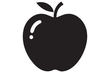 Apple icon symbol silhouette design isolated Vector illustration
