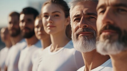 Fototapeta premium Diverse Group Smiling During Outdoor Fitness Activity in Urban Setting