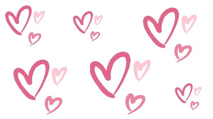 Hand drawn hearts. Design elements for Valentine's day. Set of heart vector. Hand drawn collection of different heart, love symbol. Illustration design for print, cartoon, card, decoration, sticker
