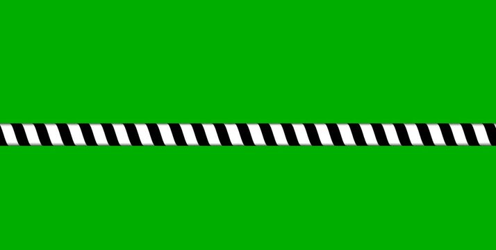 stripe pattern black white line animation on green screen