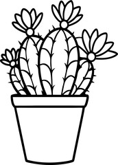 cactus in flowerpot