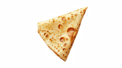 Fototapeta premium a piece of food shaped like a triangle on a transparent background, PNG image, PNG file, Generative art.