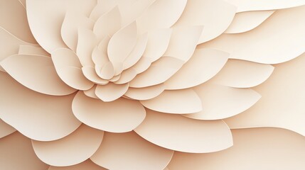Naklejka premium A natural abstract featuring flower petals and beige transparent leaves with a natural texture, suitable as a background or wallpaper, showcasing a macro texture and neutral color aesthetic with