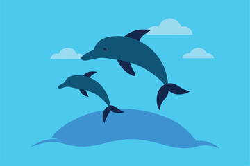 Obraz premium dolphin jumping out of water