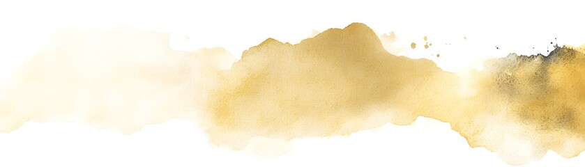 A golden yellow and muted brown watercolor wash design.