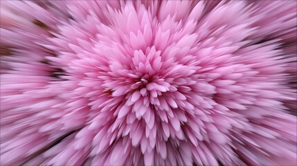Vibrant Pink Floral Explosion with Abstract Motion Blur Effect