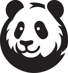 Fototapeta premium Panda black and white vector