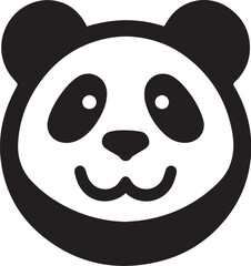 Fototapeta premium Panda black and white vector