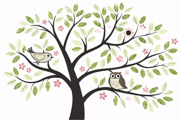 Obraz premium tree with flowers