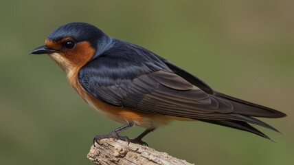 Obraz premium Cliff Swallow perched on branch, nature background, wildlife photography, nature poster