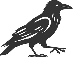 Vector black crow bird animal silhouette