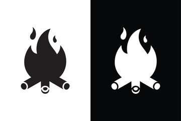 Bonfire icon vector on White Background ,Vector Art Illustration on white background.