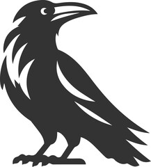 Vector black crow bird animal silhouette