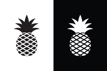 Obraz premium Pineapple icon vector on White Background ,Vector Art Illustration on white background.