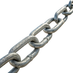 Obraz premium Close-up of a Metal Chain Interconnected Links, Strength, and Durability