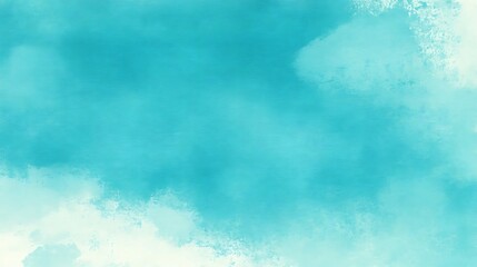 Fototapeta premium Abstract Watercolor Texture in Turquoise and White for Serene Visuals