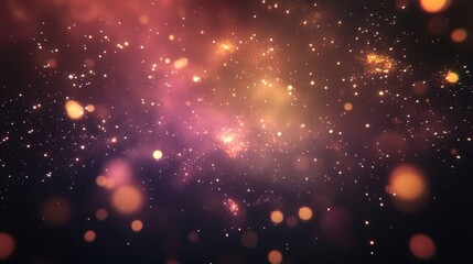Fototapeta premium Stunning cosmic background with bright glowing particles in a deep space setting, perfect for art and creative projects.
