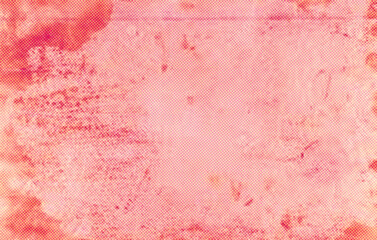 features a bright red halftone texture with a faded white center and vibrant orange splatters around the edges. It gives a pop-art or comic-style effect with a playful, energetic vibe.