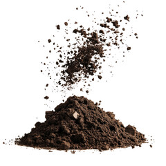 Flying Dirt Pile on transparent background