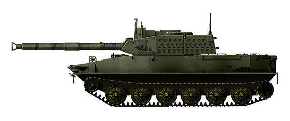 PT-90 RI (PT-76 modernization option, with a new turret and 90mm gun) © Tikros