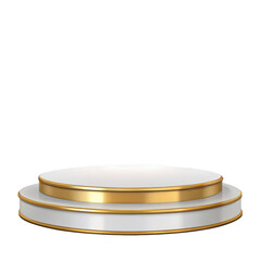 Elegant Gold-Trimmed 3D Podium Product Display, Award Ceremony, Stage Mockup