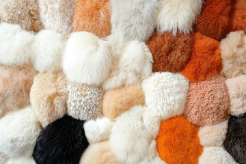 Fur textures in various colors
