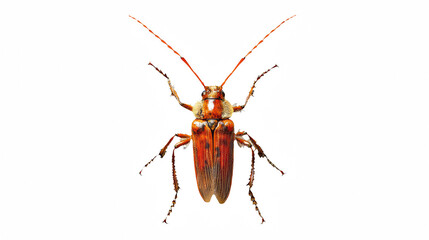 a photo of an orange insect on a transparent background, PNG image, PNG file, Generative art.