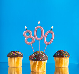 Number of followers or likes - Candle number 800