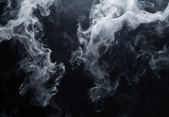 Abstract smoky shapes on a dark background