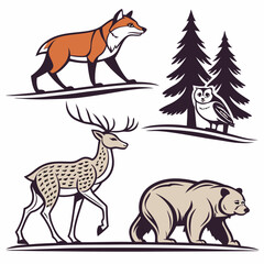 Cute cartoon farm animal vector illustration drawing of a black horse silhouette isolated on white