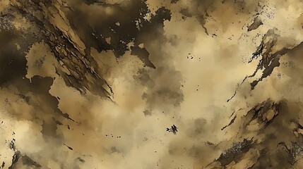 Artistic rendition of earth tones evoking textured terrain and atmospheric depth