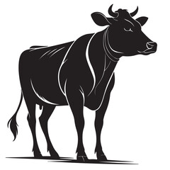 cow silhouette vector design