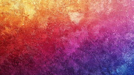 Fototapeta premium An abstract artwork featuring a rich gradient of warm orange and yellow blending into cool pink and purple hues, showcasing dynamic texture and depth across the canvas