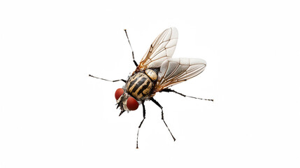 Fototapeta premium a fly on a transparent background, PNG image, PNG file, Generative art.
