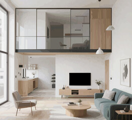 illustration of living room concept