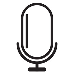 Different variant podcast microphone. Karaoke mic web and mobile app icon. Voice, recording Studio Symbol collection. Logo template for many purpose. Vector illustration