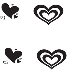 heart silhoutte heart vector heart day valentine day 
