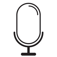 Different variant podcast microphone. Karaoke mic web and mobile app icon. Voice, recording Studio Symbol collection. Logo template for many purpose. Vector illustration