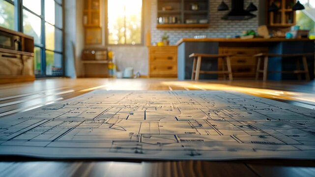 Blueprint for a Dream Home: Modern Kitchen Design in Sunlight