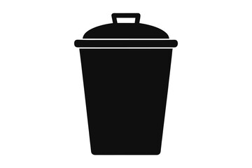 Trash delete icon silhouette vector illustration design on white background