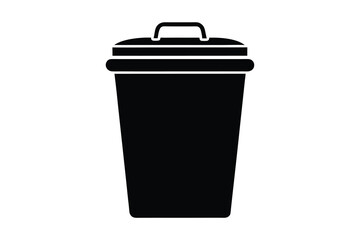Trash delete icon silhouette vector illustration design on white background