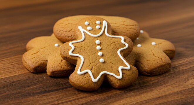Lebkuchen cookie white background
