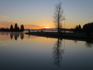 Sonnenaufgang Oberer Lechsee / Lechbruck am See